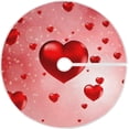 thumbnail image 1 of Coolnut Love Heart Christmas Tree Skirt 36", Valentine's Day Tree Skirt Double Layers Polyester Easter Tree Skirt for Valentine's Day Holiday Party Decoration, 1 of 6