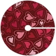 thumbnail image 1 of Coolnut Love Heart Christmas Tree Skirt 36", Valentine's Day Tree Skirt Double Layers Polyester Easter Tree Skirt for Valentine's Day Holiday Party Decoration, 1 of 6