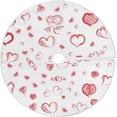 thumbnail image 1 of Coolnut Love Heart Christmas Tree Skirt 36", Valentine's Day Tree Skirt Double Layers Polyester Easter Tree Skirt for Valentine's Day Holiday Party Decoration, 1 of 6