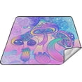 thumbnail image 1 of Coolnut Magic Mushrooms Large Picnic & Outdoor Beach Blanket, Waterproof Foldable Sandproof 3-Layer Picnic Mat for Camping,Hiking,Travel,Park,Concerts,78"x78", 1 of 6