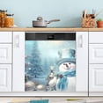 thumbnail image 1 of Coolnut Magnetic Dishwasher Stickers Christmas Snowman Kitchen Dishwasher Cover Sticker, Panel Decal Home Cabinet Appliances Stickers 20in W x 26in H Home Decor, 1 of 5