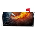 thumbnail image 1 of Coolnut Mailbox Cover American Football Ball in Fire and Water Post Mail Box Cover Magnetic Mail Wraps Cover Oversize 25.4" L x 20.78" W, 1 of 5