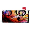 thumbnail image 1 of Coolnut Mailbox Cover Colorful Music Note Post Mail Box Cover Magnetic Mail Wraps Cover Oversize 25.4" L x 20.78" W, 1 of 5