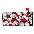 thumbnail image 1 of Coolnut Mailbox Cover Football On Red Waves Post Mail Box Cover Magnetic Mail Wraps Cover Oversize 25.4" L x 20.78" W, 1 of 5
