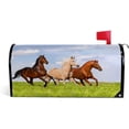 thumbnail image 1 of Coolnut Mailbox Cover Horses Running On The Grass Post Mail Box Cover Magnetic Mail Wraps Cover Oversize 25.4" L x 20.78" W, 1 of 5