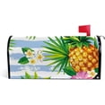 thumbnail image 1 of Coolnut Mailbox Cover Summer Pattern On Striped Back Post Mail Box Cover Magnetic Mail Wraps Cover Oversize 25.4" L x 20.78" W, 1 of 5