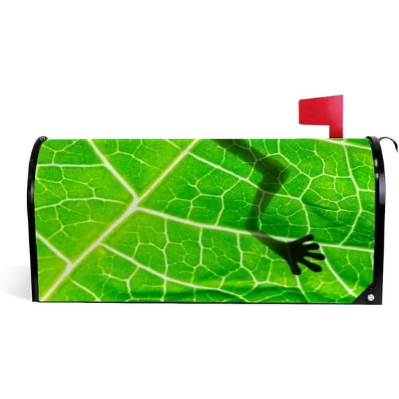 Coolnut Mailbox Covers Magnetic Oversize Frog Shadow On Leaf Seasonal Mail Wraps for Home Outdoor Decor, 25.4"x20.78"