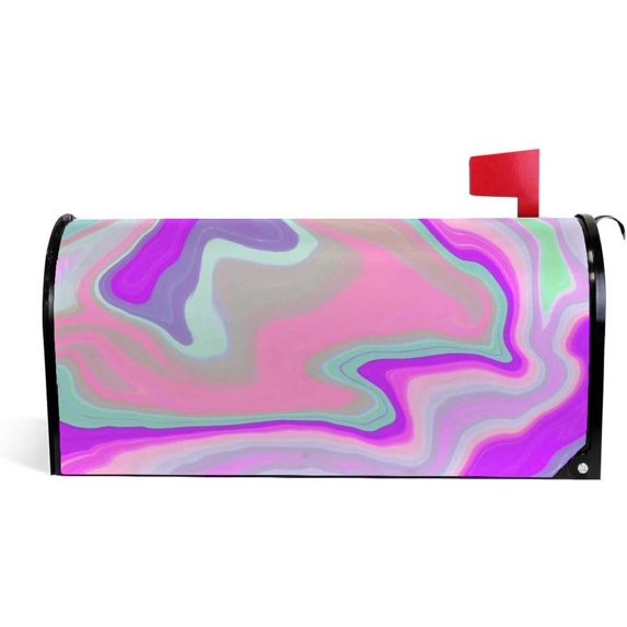 Coolnut Mailbox Covers Magnetic Oversize Marble and Abstract Liquid Seasonal Mail Wraps for Home Outdoor Decor, 25.4"x20.78"