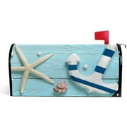 Coolnut Mailbox Covers Magnetic Oversize Marine Accessories On A Blue Board Seasonal Mail Wraps for Home Outdoor Decor, 25.4"x20.78"