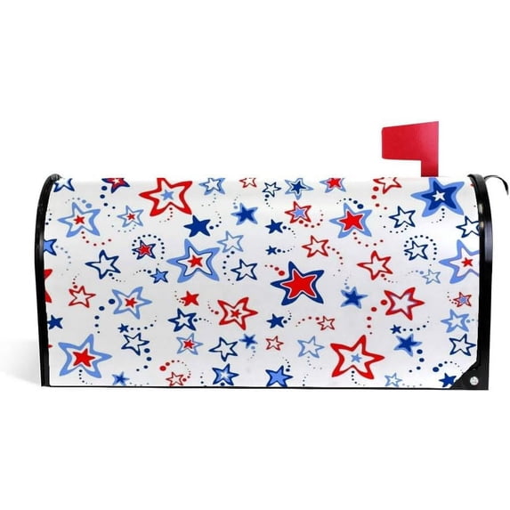 Coolnut Mailbox Covers Magnetic Oversize Star Background Seasonal Mail Wraps for Home Outdoor Decor, 25.4"x20.78"