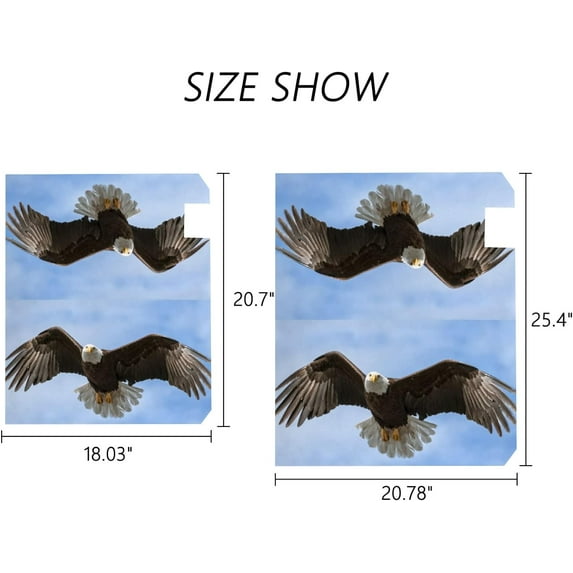 Coolnut Mailbox Covers, Magnetic Standard Size Bald Eagle Flying on Sunny Day Seasonal Mail Wraps for Home Outdoor Decor, 20.7"x18.03"