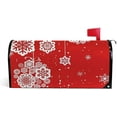 thumbnail image 1 of Coolnut Mailbox Covers, Magnetic Standard Size Christmas Snowflakes On Red Seasonal Mail Wraps for Home Outdoor Decor, 20.7"x18.03", 1 of 5