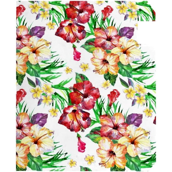 Coolnut Mailbox Covers, Magnetic Standard Size Hibiscus Frangipani Seasonal Mail Wraps for Home Outdoor Decor, 20.7"x18.03"