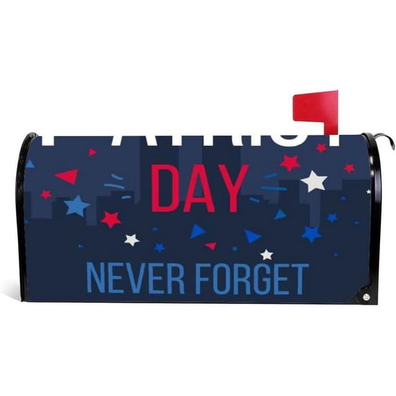Coolnut Mailbox Covers, Magnetic Standard Size Patriot Day Banner 11th September Seasonal Mail Wraps for Home Outdoor Decor, 20.7"x18.03"