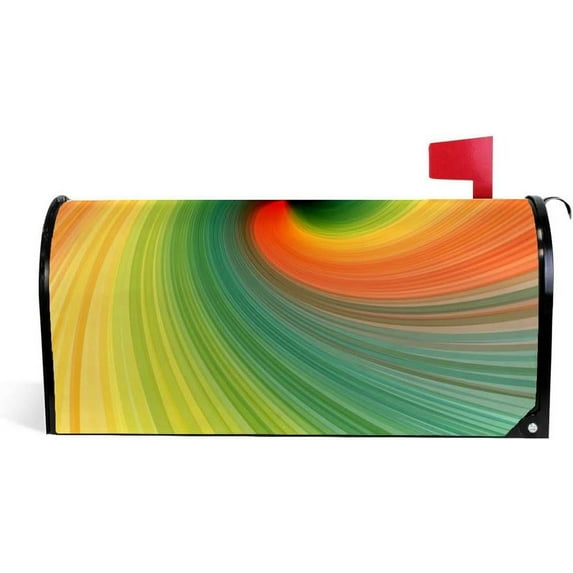 Coolnut Mailbox Covers, Magnetic Standard Size Stylish Swirl Seasonal Mail Wraps for Home Outdoor Decor, 20.7"x18.03"