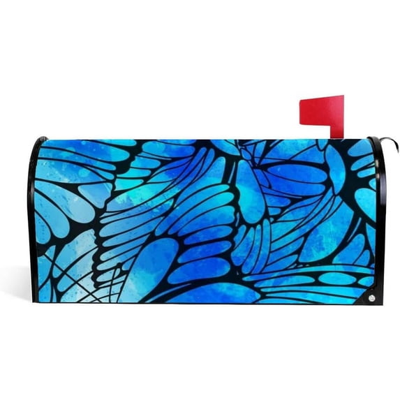 Coolnut Mailbox Covers, Magnetic Standard Size Watercolour Butterfly Wings Seasonal Mail Wraps for Home Outdoor Decor, 20.7"x18.03"