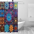 thumbnail image 1 of Coolnut Mandala Pattern Shower Curtain Waterproof Fabric with 12 Hooks Bathroom Bath Curtain Set Polyester Fabric Machine Washable 60 x 72 Inch Home Decor, 1 of 6
