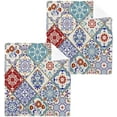 thumbnail image 1 of Coolnut Mandala Print Wash Cloth Set of 2, 12 x 12 Inch Cotton Baby Washcloths Highly Absorbent and Soft Feel Fingertip Towels Face Towels for Bathroom, Gym, Spa Washcloth Gift, 1 of 7