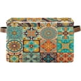 thumbnail image 1 of Coolnut Mandala Storage Basket with Handles Collapsible Storage Bins Canvas Fabric Storage Organizer for Shelves Closet Bedroom Living Room 1Pack Decor Gifts, 1 of 7