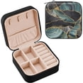 thumbnail image 1 of Coolnut Marble Travel Jewelry Box PU Leather Jewelry Organizer Ideal Gift for Women Girls, Portable Mini Jewelry Travel Case for Stud Earrings Rings Necklaces Bracelets Women Gifts, 1 of 7