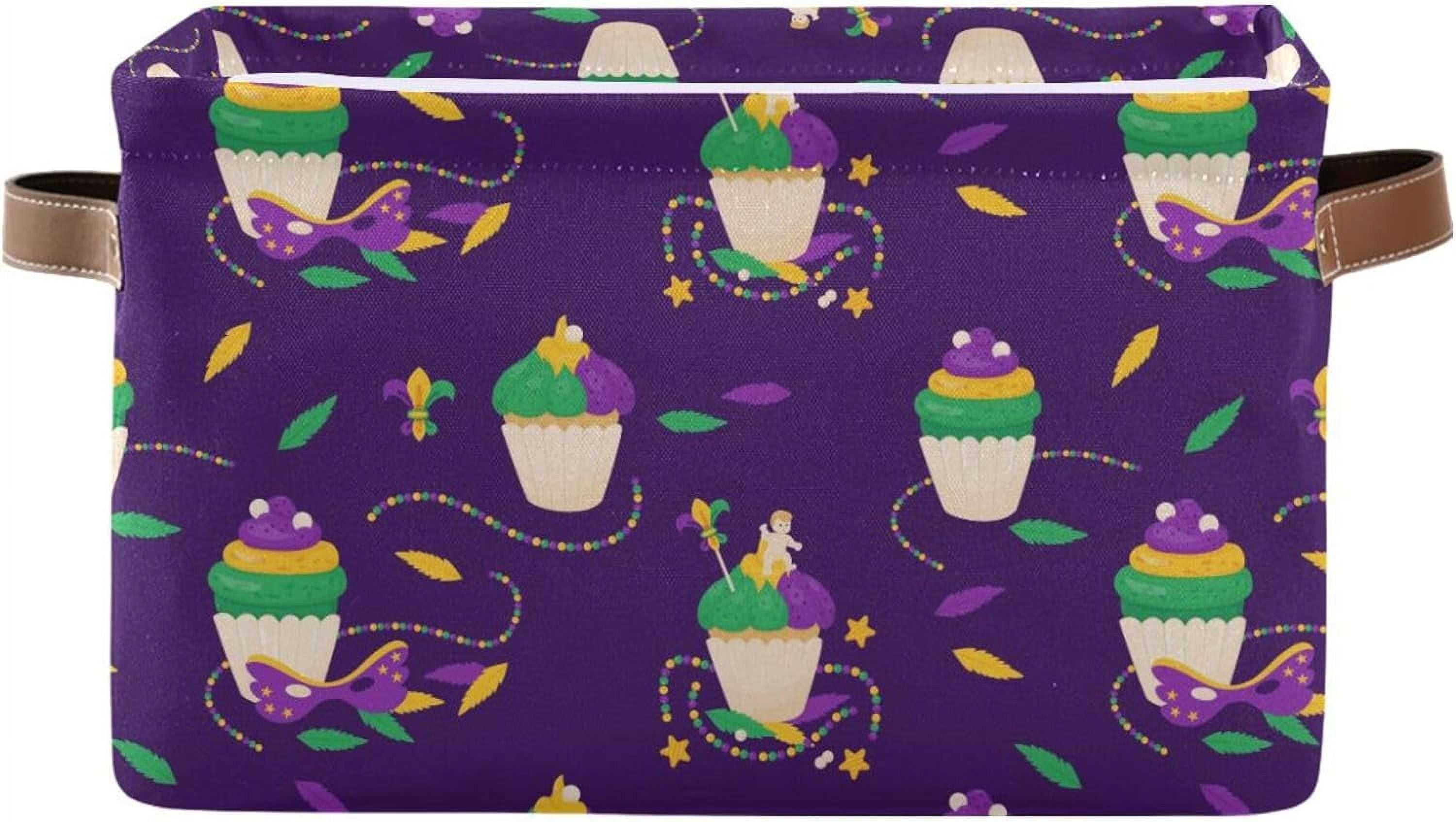 Coolnut Mardi Gras Carnival (5) Foldable Storage Basket for Shelves Coolnut Mardi Gras Carnival (5) Foldable Storage Basket for Shelves