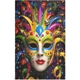 thumbnail image 1 of Coolnut Mardi Gras Carnival Mask Feathers Kitchen Dish Towel Set,Drying Kitchen Towels Tea Towels Gift Set for Drying Cleaning Cooking Baking 4Pcs Wash cloth, 1 of 7