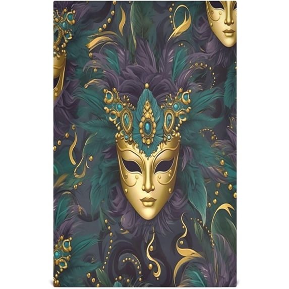 Coolnut Mardi Gras Carnival Mask Kitchen Dish Towel Set 1Pcs,Dishcloths Sets Fast Drying Kitchen Towels Tea Towels Gift Set for Drying Cleaning Cooking Baking358 Wash cloth