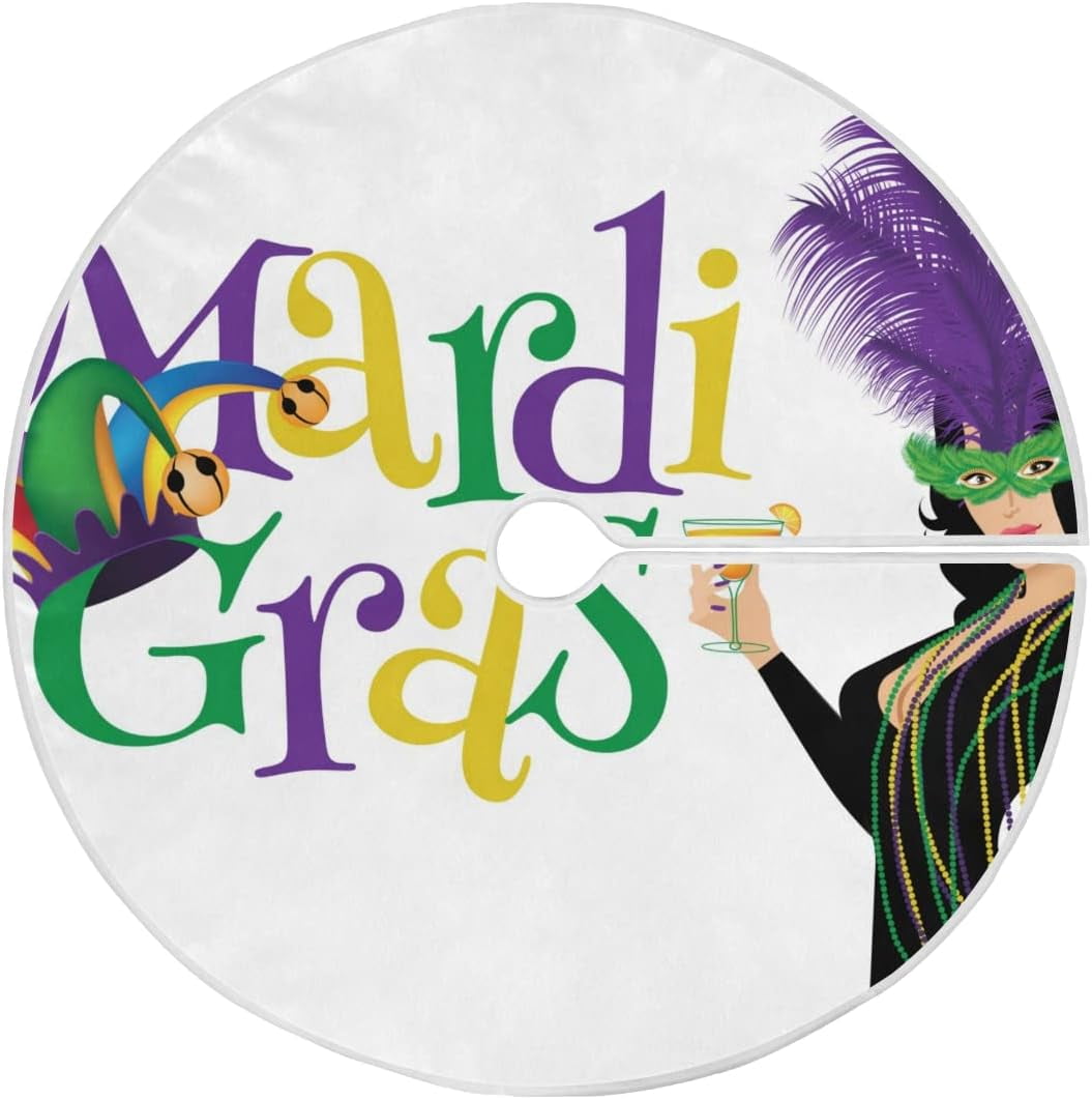 mardi gras tree skirt