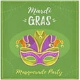 thumbnail image 1 of Coolnut Mardi Gras Cloth Napkins Set of 1, Oversized Washable Reusable Polyester Dinner Table Napkins for Family, Restaurant, Party Decor, 20 x 20 Inch, 1 of 7