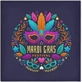 thumbnail image 1 of Coolnut Mardi Gras Cloth Napkins Set of 1, Oversized Washable Reusable Polyester Dinner Table Napkins for Family, Restaurant, Party Decor, 20 x 20 Inch, 1 of 7