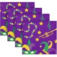 thumbnail image 1 of Coolnut Mardi Gras Cloth Napkins Set of 1, Reusable Washable Polyester Dinner Table Napkins for Family, Weddings, Parties, Home Decor, 20 x 20 Inch Washcloth Gift, 1 of 7