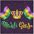 thumbnail image 1 of Coolnut Mardi Gras Cloth Napkins Set of 4, Oversized Washable Reusable Polyester Dinner Table Napkins for Family, Restaurant, Party Decor, 20 x 20 Inch, 1 of 7