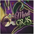 thumbnail image 1 of Coolnut Mardi Gras Cloth Napkins Set of 6, Oversized Washable Reusable Polyester Dinner Table Napkins for Family, Restaurant, Party Decor, 20 x 20 Inch, 1 of 7