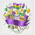 thumbnail image 1 of Coolnut Mardi Gras Cloth Napkins Set of 6, Oversized Washable Reusable Polyester Dinner Table Napkins for Family, Restaurant, Party Decor, 20 x 20 Inch, 1 of 7