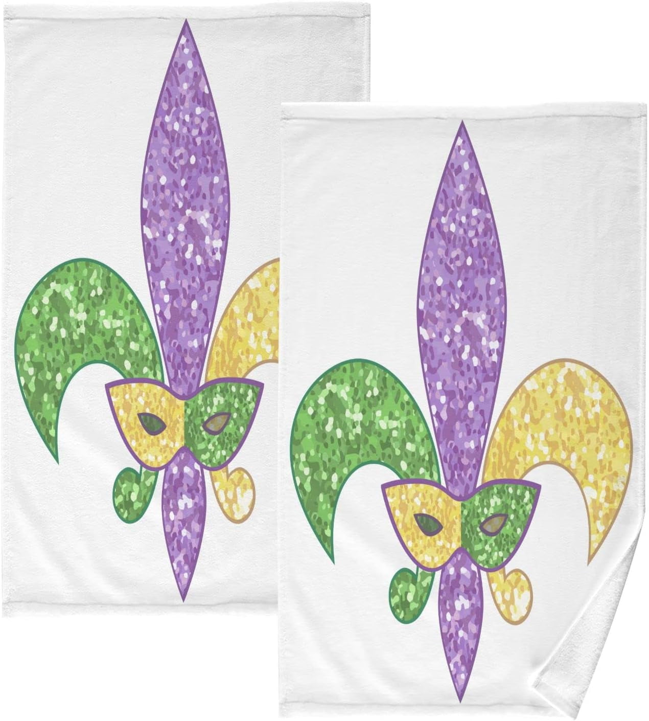 mardi gras bathroom hand towels
