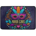 thumbnail image 1 of Coolnut Mardi Gras Door Mats Non-Slip Washable Indoor Outdoor Entrance Welcome Floor Mat for Kitchen Bathroom Bedroom Home Decor,23.6"x15.7", 1 of 6