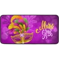 thumbnail image 1 of Coolnut Mardi Gras Kitchen Rug, 39"x20" Anti Fatigue Non-Slip Bath Rug, Entryways Runner Comfort Mat for Kitchen Washroom Bedroom, 1 of 7