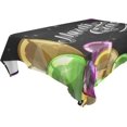 thumbnail image 1 of Coolnut Mardi Gras Rectangle Tablecloth Spill-Proof Polyester Table Cloth Table Cover for Kitchen Dining Picnic Holiday Party Decoration,54"x54", 1 of 7