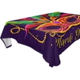 thumbnail image 1 of Coolnut Mardi Gras Rectangle Tablecloth Spill-Proof Polyester Table Cloth Table Cover for Kitchen Dining Picnic Holiday Party Decoration,54"x54", 1 of 7