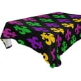 thumbnail image 1 of Coolnut Mardi Gras Rectangle Tablecloth Spill-Proof Polyester Table Cloth Table Cover for Kitchen Dining Picnic Holiday Party Decoration, 54"x72", 1 of 7