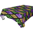 thumbnail image 1 of Coolnut Mardi Gras Rectangle Tablecloth Spill-Proof Polyester Table Cloth Table Cover for Kitchen Dining Picnic Holiday Party Decoration, 54"x72", 1 of 7
