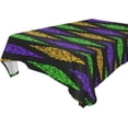 thumbnail image 1 of Coolnut Mardi Gras Rectangle Tablecloth Spill-Proof Polyester Table Cloth Table Cover for Kitchen Dining Picnic Holiday Party Decoration, 54"x72", 1 of 7