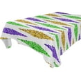 thumbnail image 1 of Coolnut Mardi Gras Rectangle Tablecloth, Spill-Proof Polyester Table Cloth, Table Cover for Kitchen Dining Picnic Holiday Party Decoration, 60"x60", 1 of 7