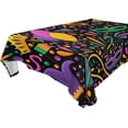 thumbnail image 1 of Coolnut Mardi Gras Rectangle Tablecloth, Spill-Proof Polyester Table Cloth, Table Cover for Kitchen Dining Picnic Holiday Party Decoration, 60"x60", 1 of 7