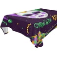 thumbnail image 1 of Coolnut Mardi Gras Rectangle Tablecloth, Spill-Proof Polyester Table Cloth, Table Cover for Kitchen Dining Picnic Holiday Party Decoration, 60"x60", 1 of 7