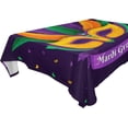 thumbnail image 1 of Coolnut Mardi Gras Rectangle Tablecloth Spill-Proof Polyester Table Cloth Table Cover for Kitchen Dining Picnic Holiday Party Decoration,60"x90", 1 of 7