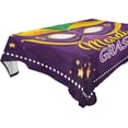 thumbnail image 1 of Coolnut Mardi Gras Tablecloth, Waterproof Washable Polyester Square Table Cover, Durable Tablecloth for Kitchen Dining Table Party Decor, 54"x54", 1 of 7