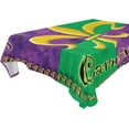 thumbnail image 1 of Coolnut Mardi Gras Tablecloth, Waterproof Washable Polyester Square Table Cover, Durable Tablecloth for Kitchen Dining Table Party Decor, 54"x54", 1 of 7