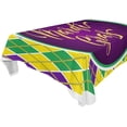 thumbnail image 1 of Coolnut Mardi Gras Tablecloth, Waterproof Washable Polyester Square Table Cover, Durable Tablecloth for Kitchen Dining Table Party Decor, 60"X 108", 1 of 7