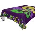 thumbnail image 1 of Coolnut Mardi Gras Tablecloth, Waterproof Washable Polyester Square Table Cover, Durable Tablecloth for Kitchen Dining Table Party Decor, 60"X 120", 1 of 7